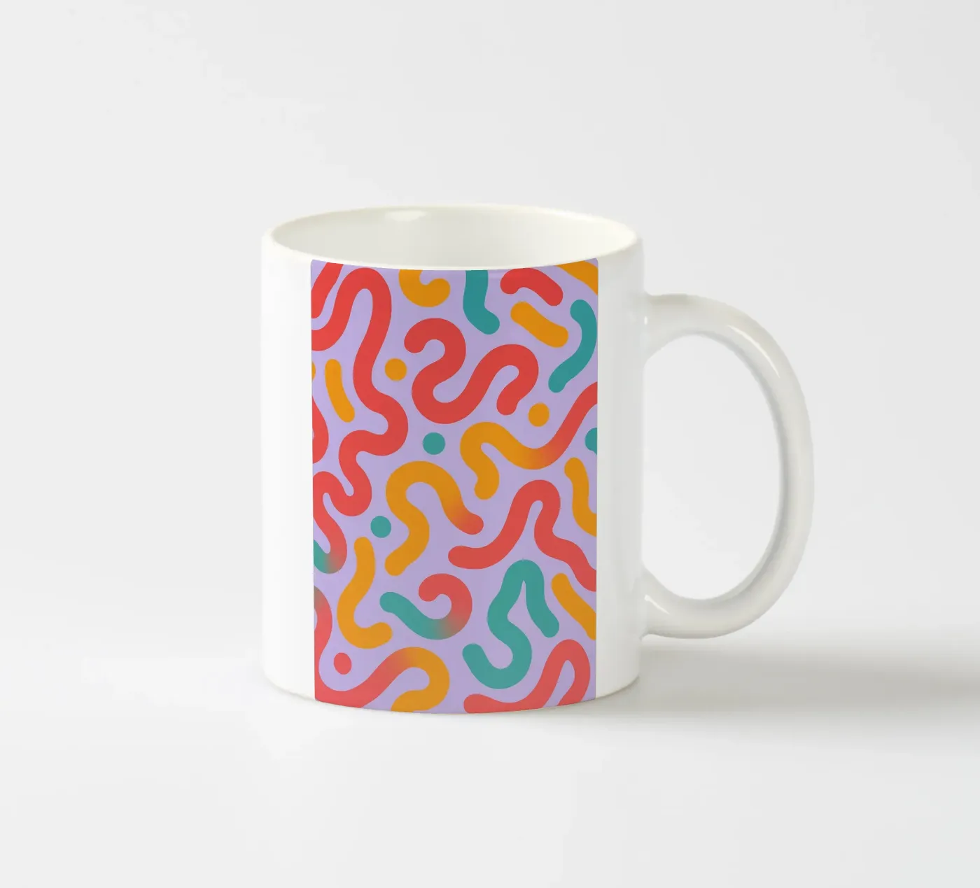abstract worm line vector ceramic mug by oneway