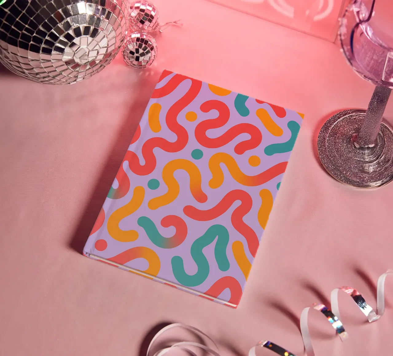 ligne de ver abstraite vectorielle carnet de notes de oneway