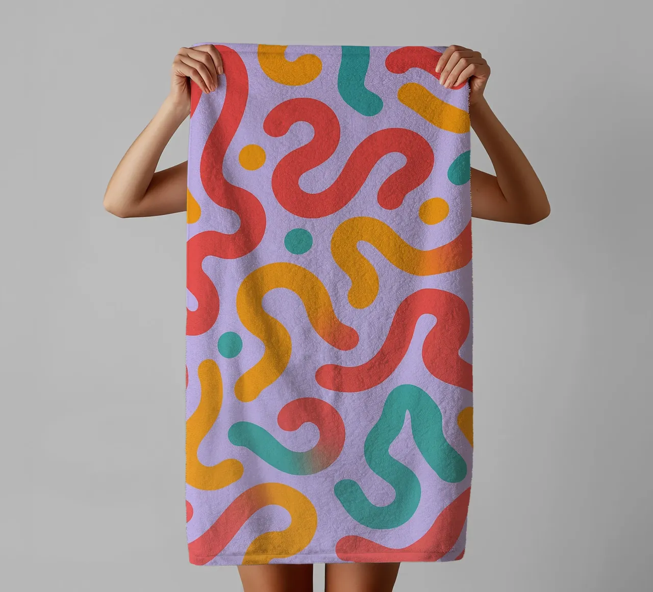 abstract worm line vector towel by oneway