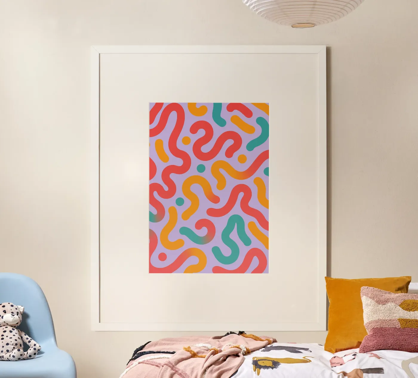 abstract worm line vector poster by oneway