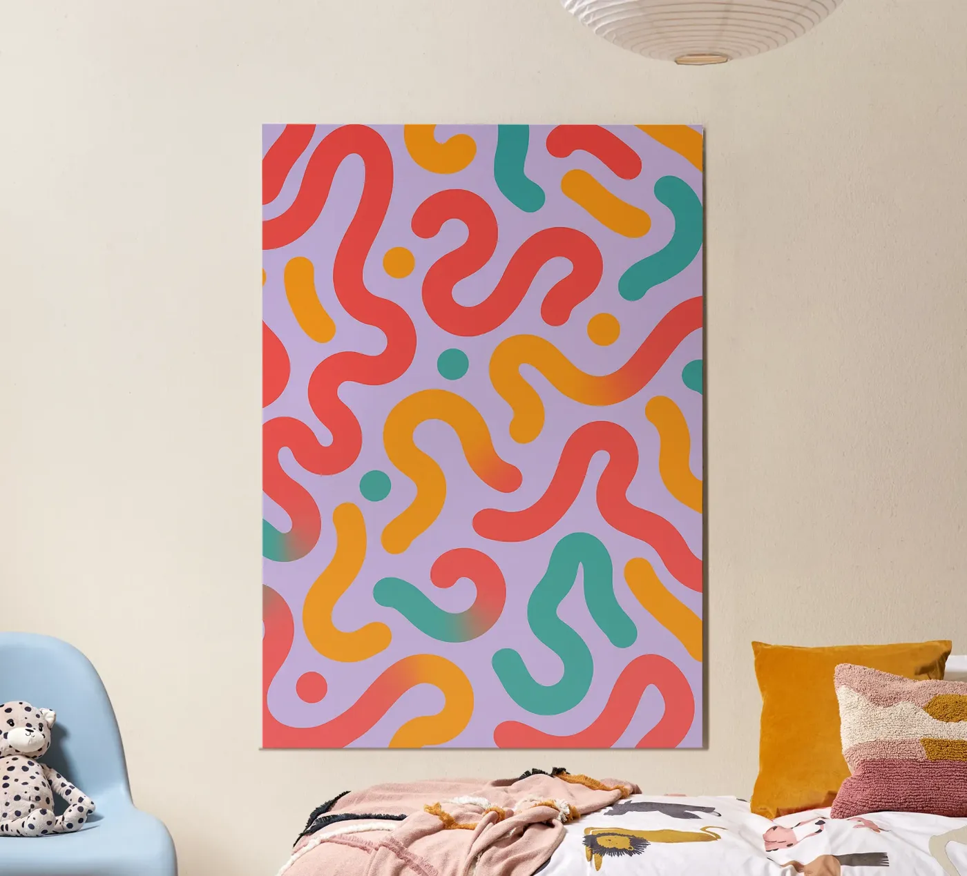 abstract worm line vector poster by oneway