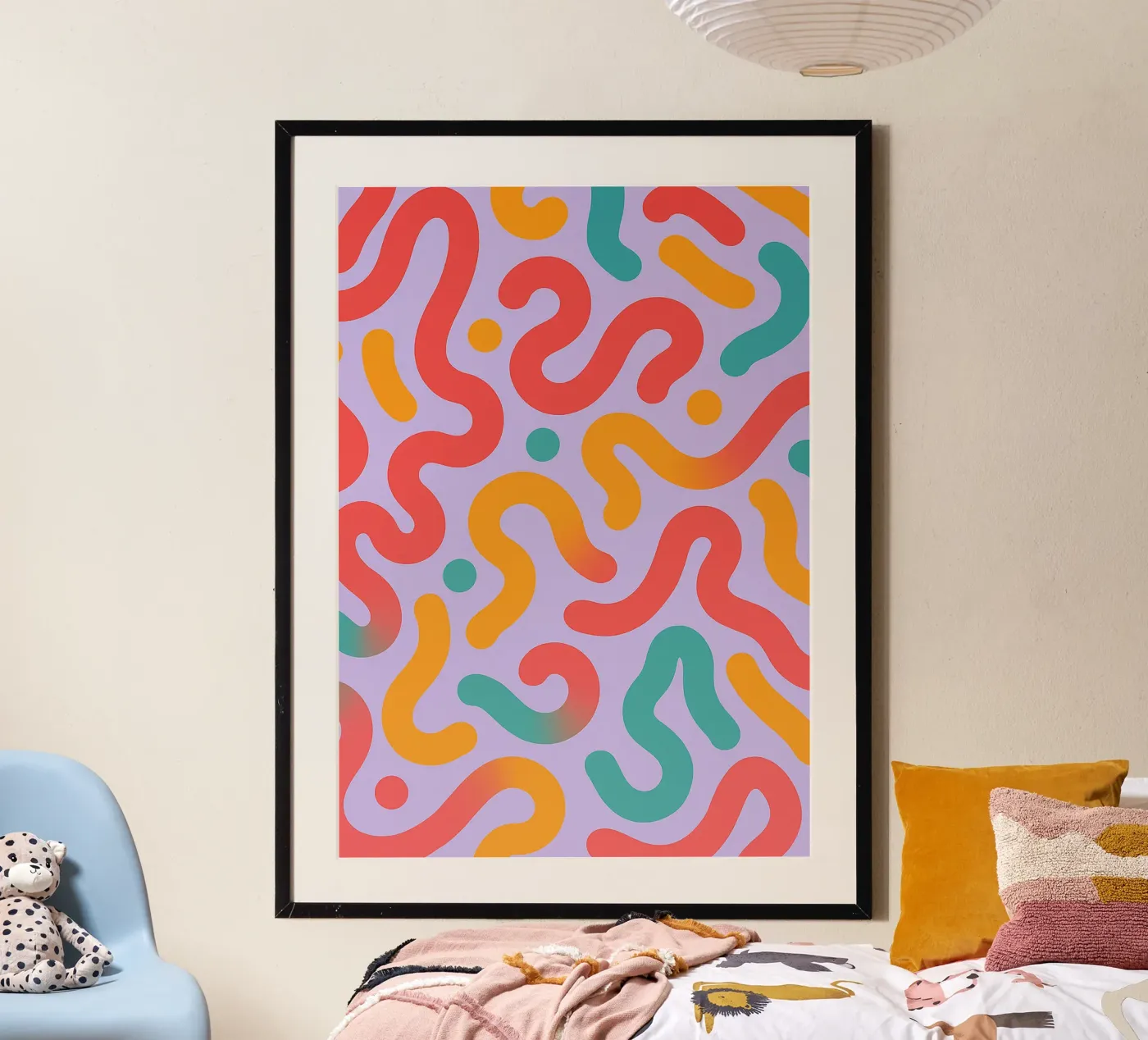 abstract worm line vector poster by oneway