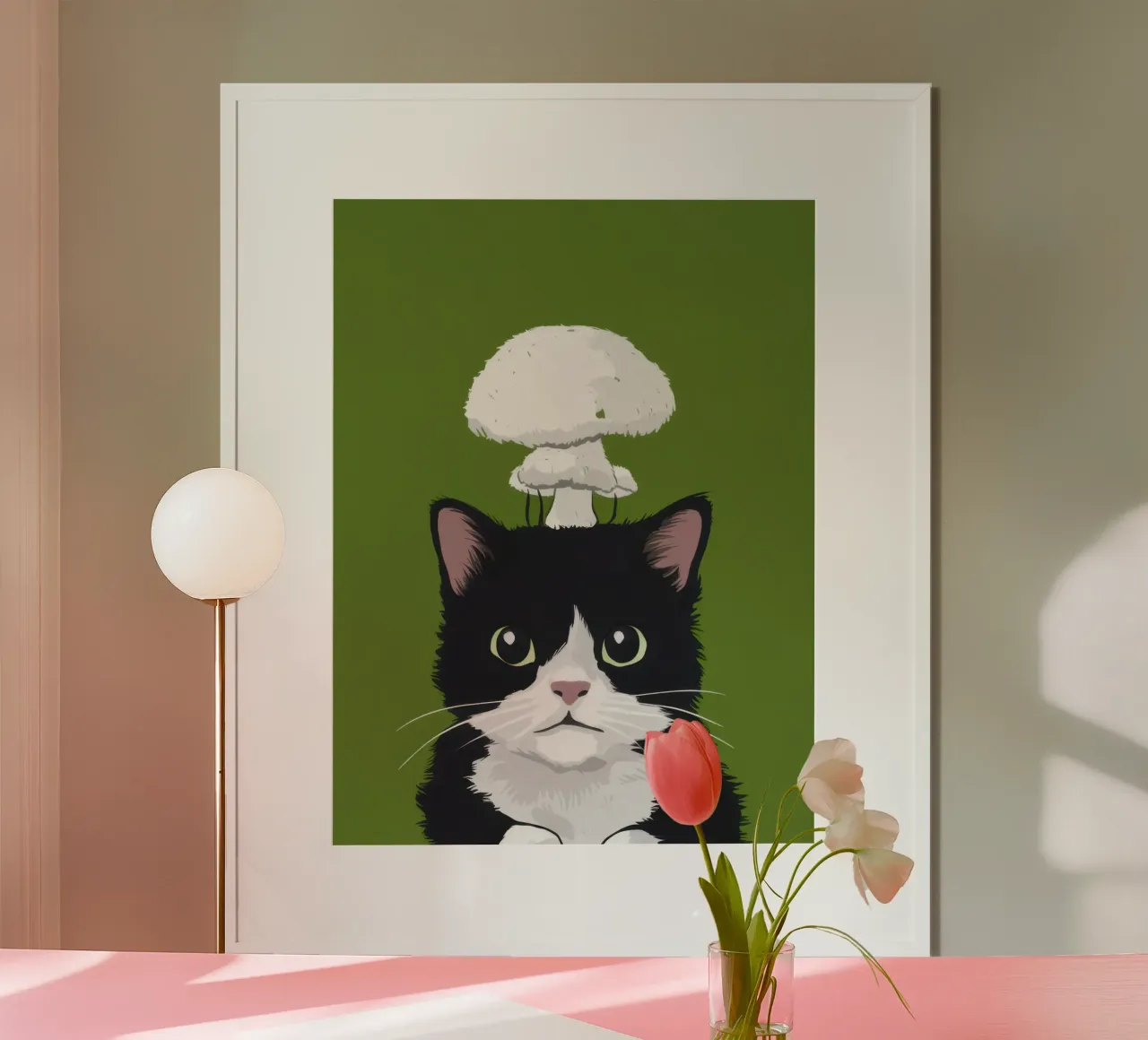 Mente esplosiva Felino poster con telaio in alluminio da Mossy Pigment