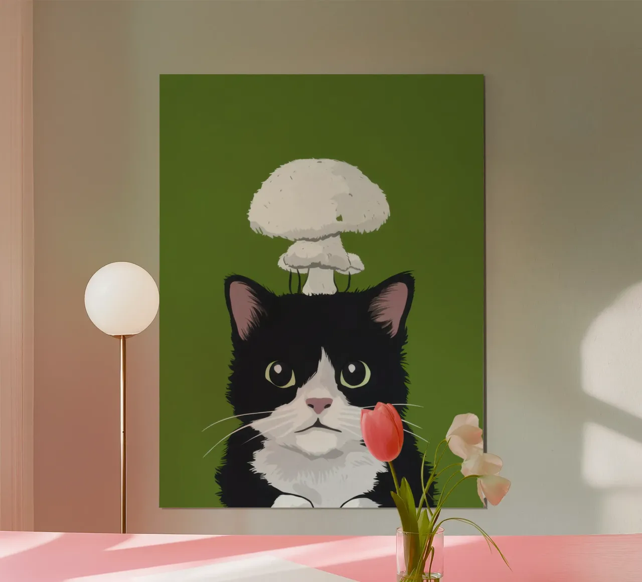 Mente esplosiva Felino poster con telaio in alluminio da Mossy Pigment