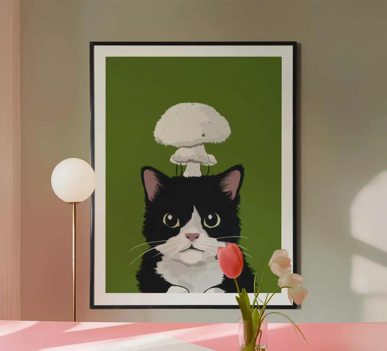 Mente esplosiva Felino poster con telaio in alluminio da Mossy Pigment
