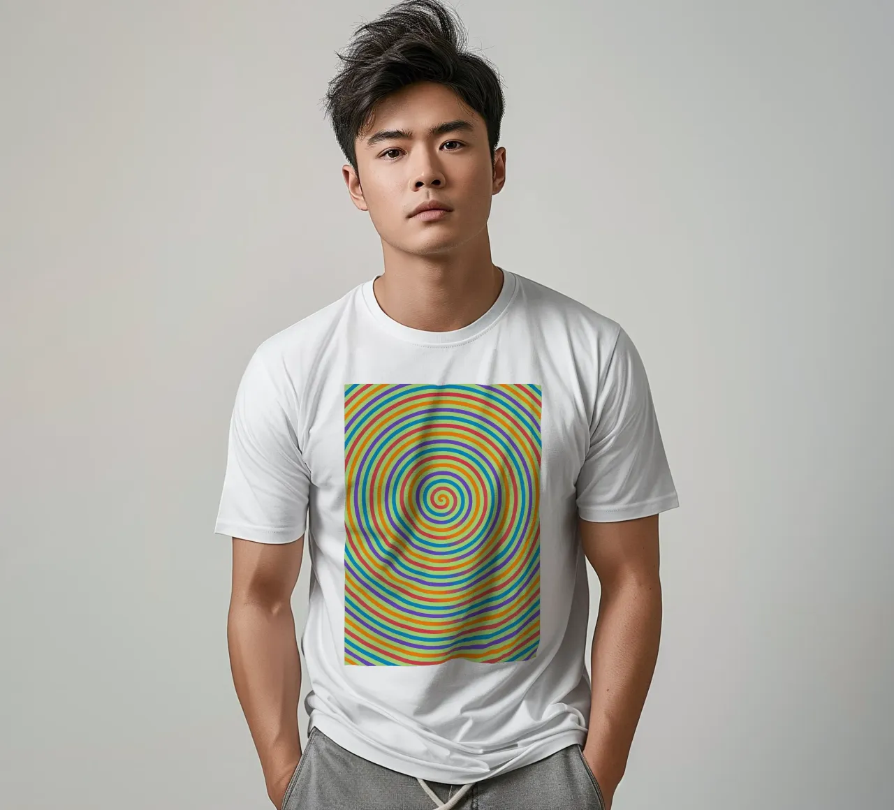 spiral abstract line vector t-shirt by oneway