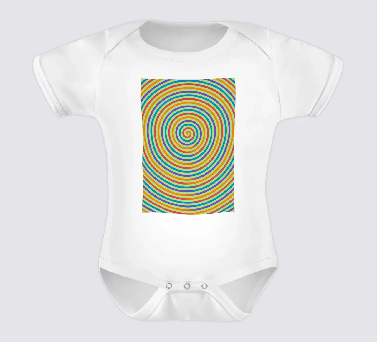 spiral abstract line vector short-sleeve baby romper by oneway