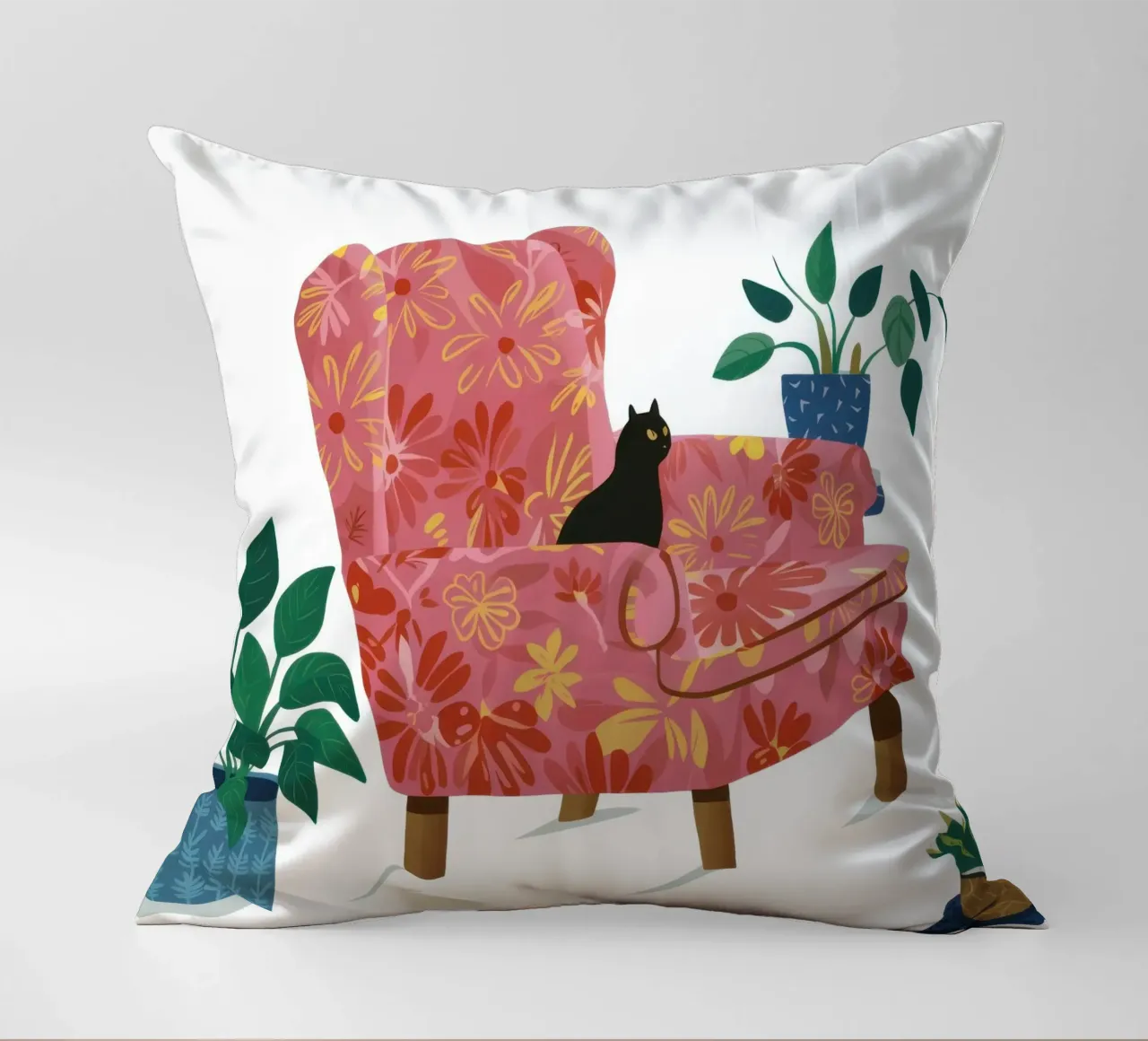 Floral Armchair Slumber decorative cushion by Hollow Years