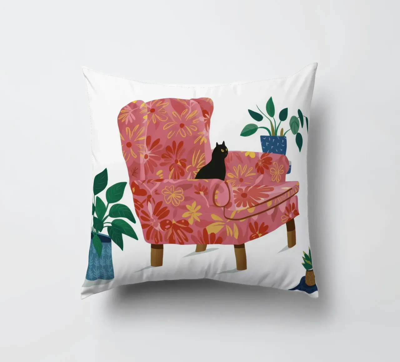 Floral Armchair Slumber decorative cushion by Hollow Years