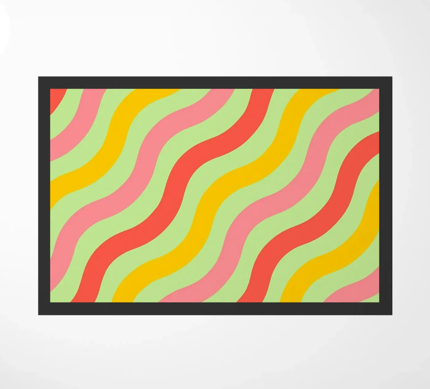 abstract wave line vector doormat by oneway