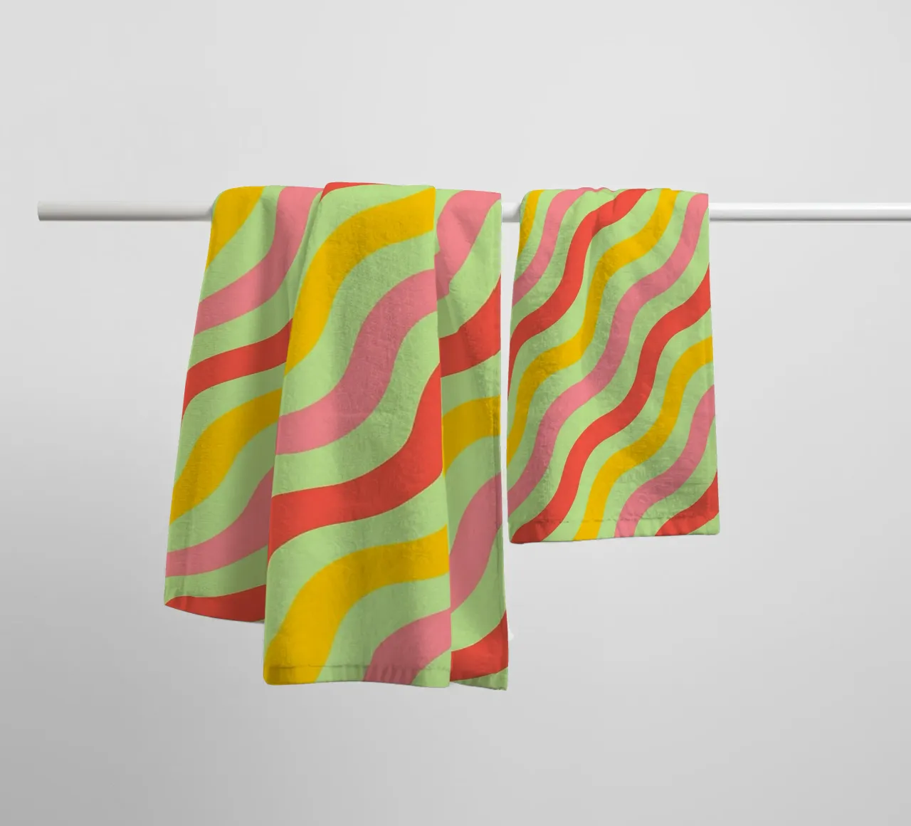 abstract wave line vector towel by oneway