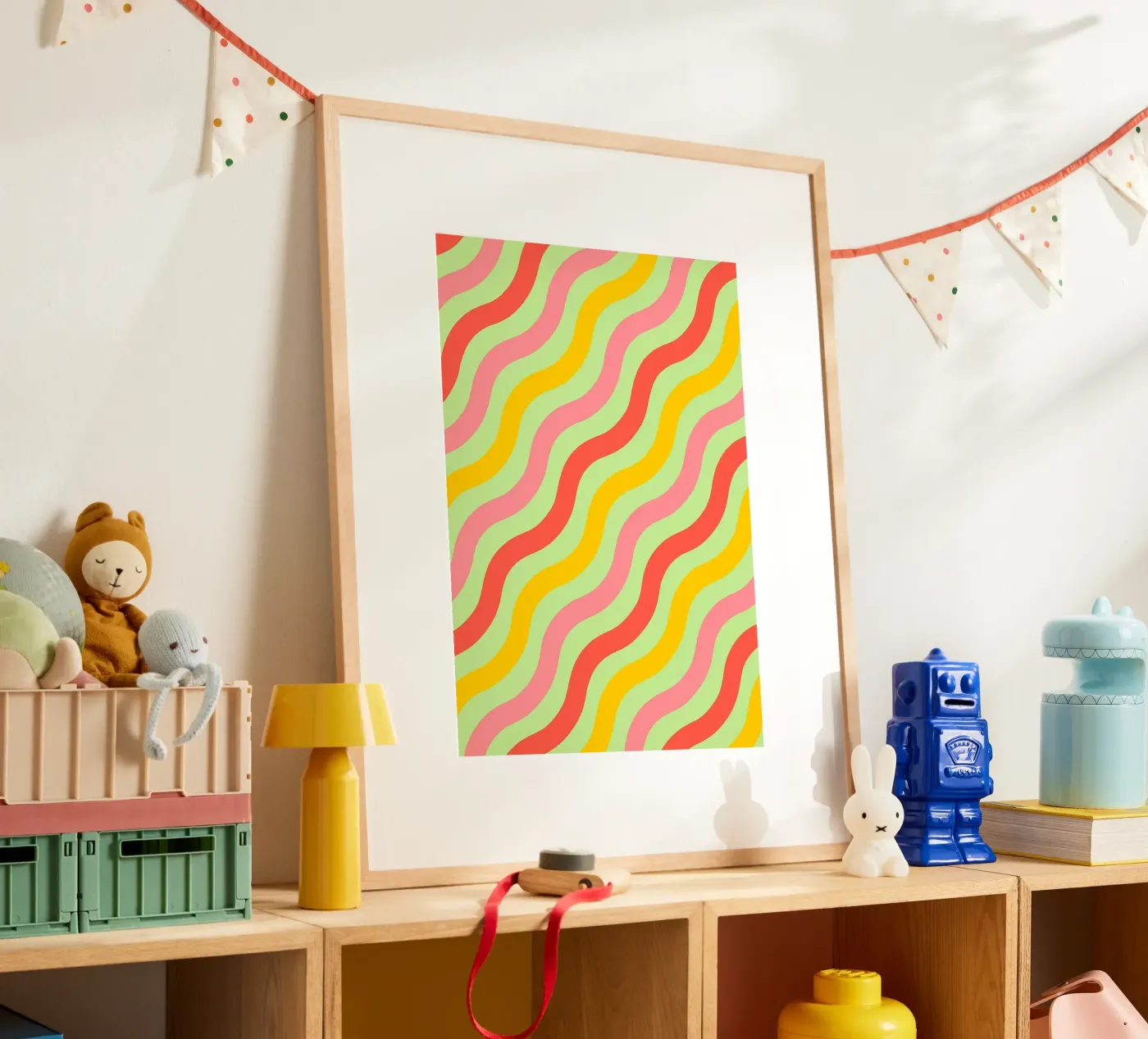 abstract wave line vector poster by oneway