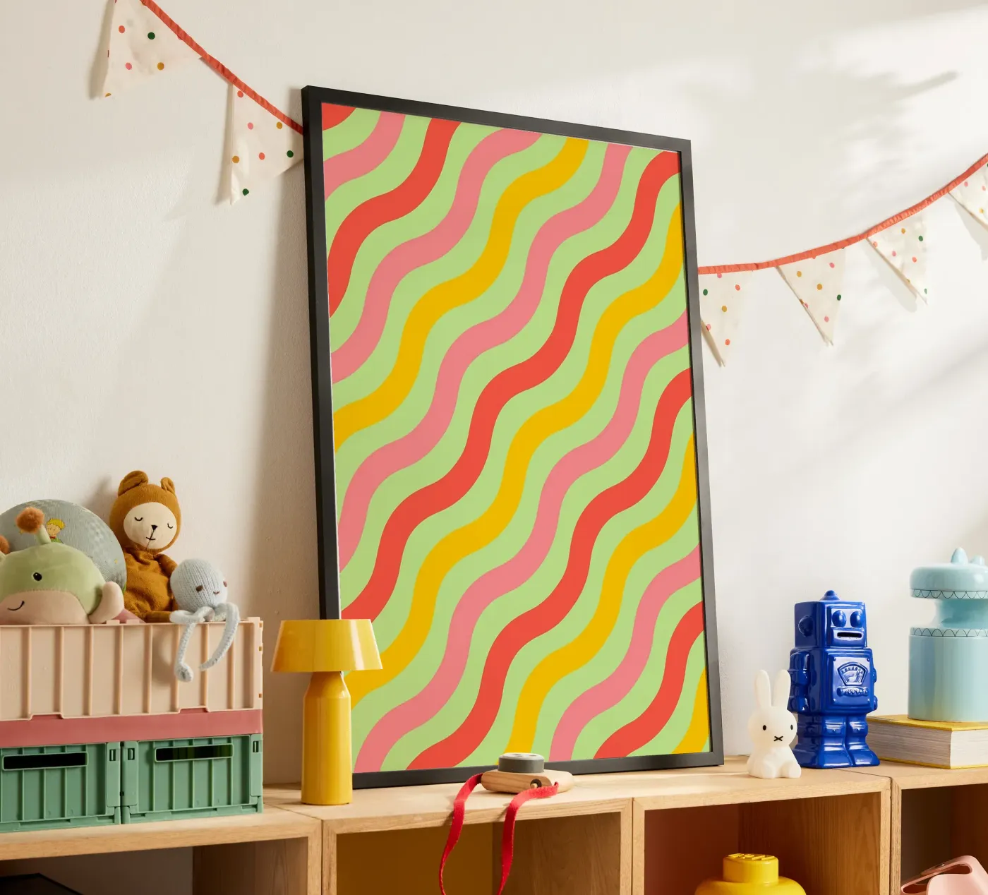 abstract wave line vector poster by oneway