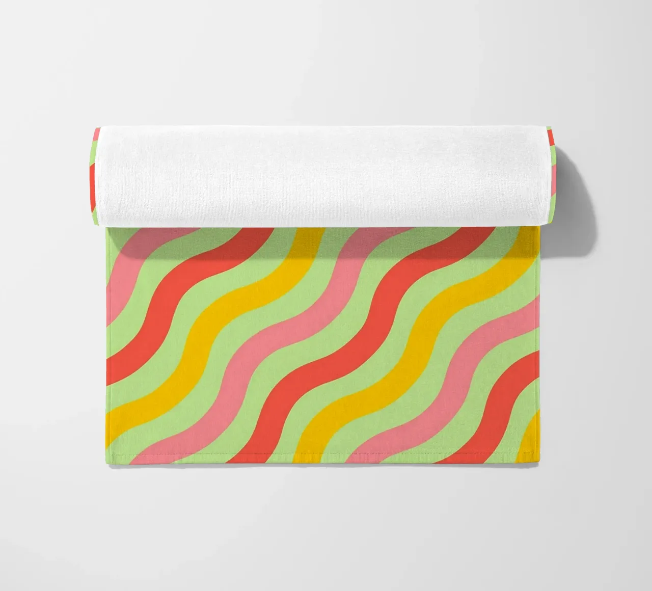 abstract wave line vector beach towel by oneway