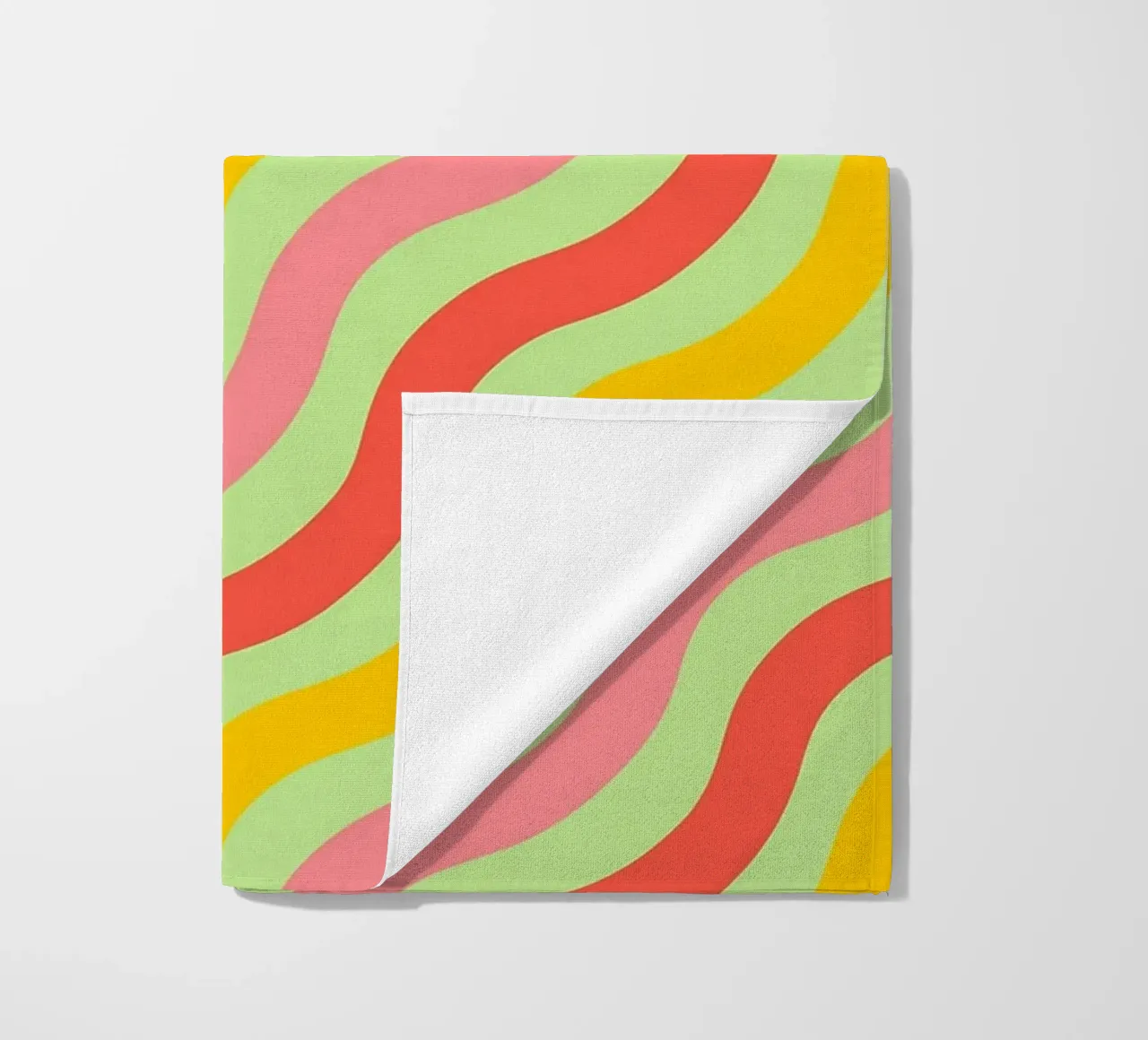 abstract wave line vector beach towel by oneway