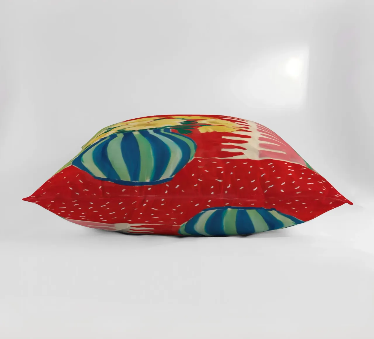 Ruby Red Still Life decorative cushion by Arcane Lines
