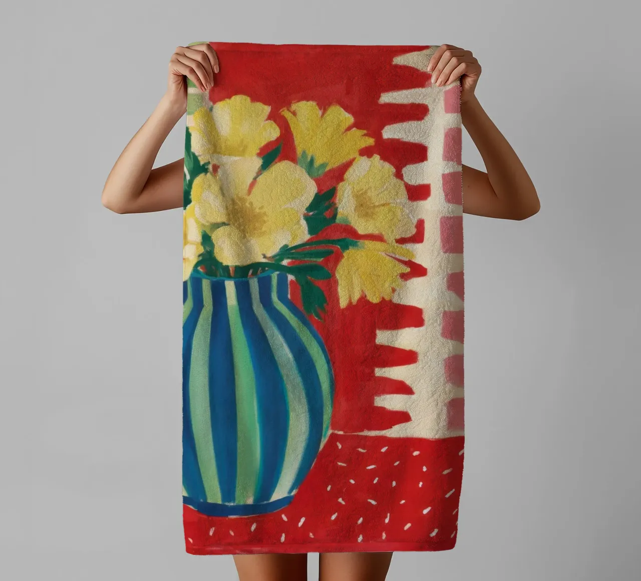 Ruby Red Still Life towel by Arcane Lines