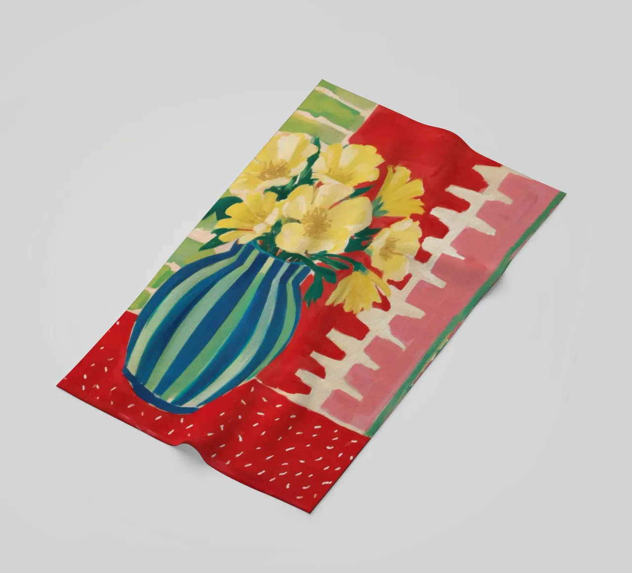 Ruby Red Still Life beach towel by Arcane Lines