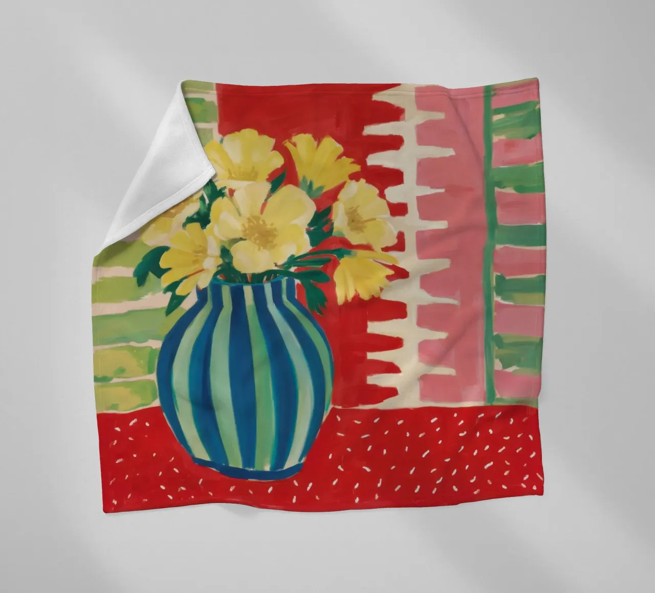 Ruby Red Still Life fleece blanket by Arcane Lines