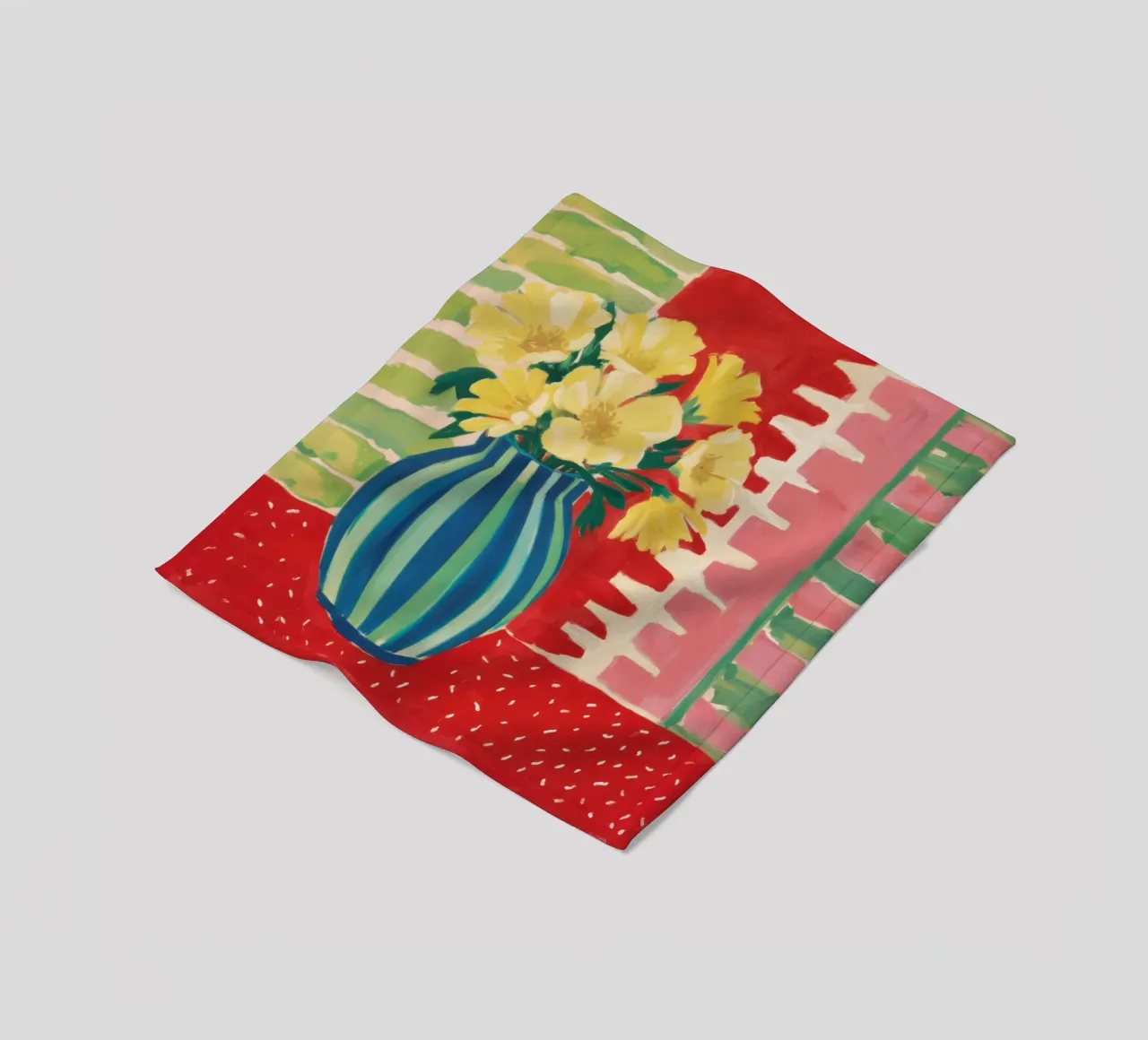 Ruby Red Still Life fleece blanket by Arcane Lines