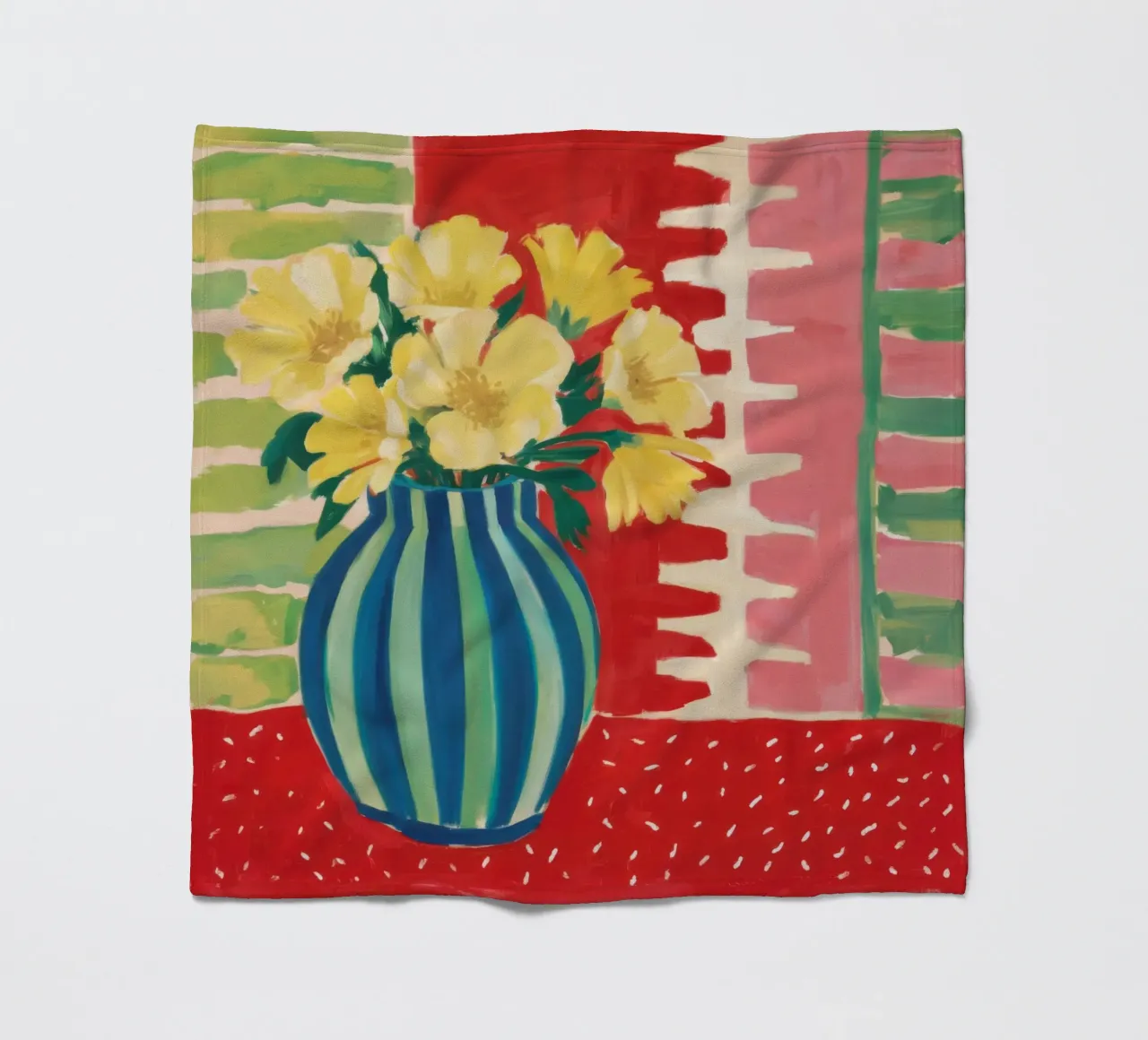 Ruby Red Still Life fleece blanket by Arcane Lines