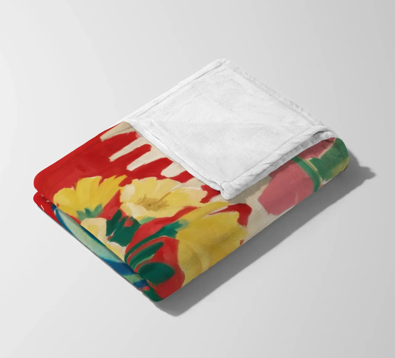 Ruby Red Still Life fleece blanket by Arcane Lines
