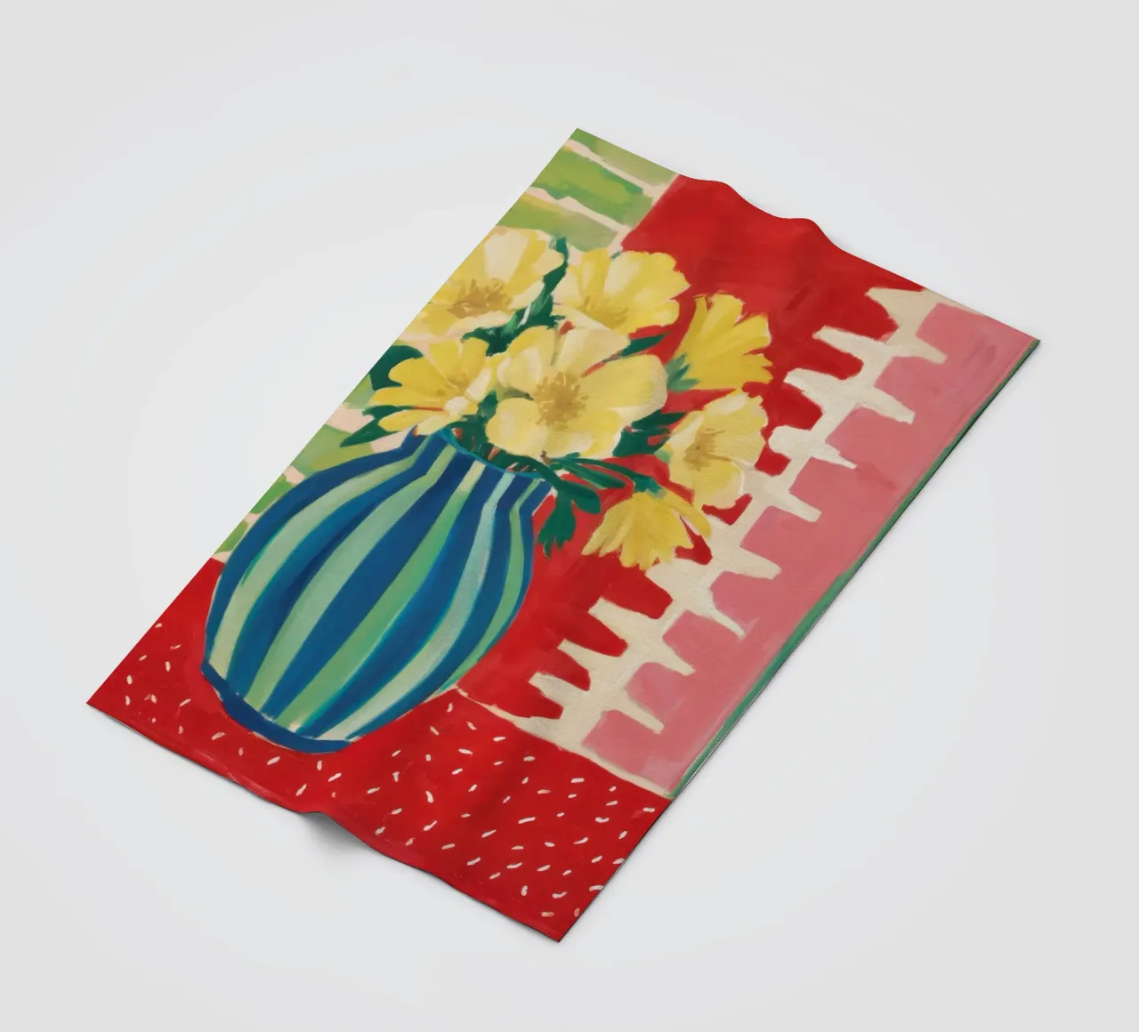 Ruby Red Still Life fleece blanket by Arcane Lines