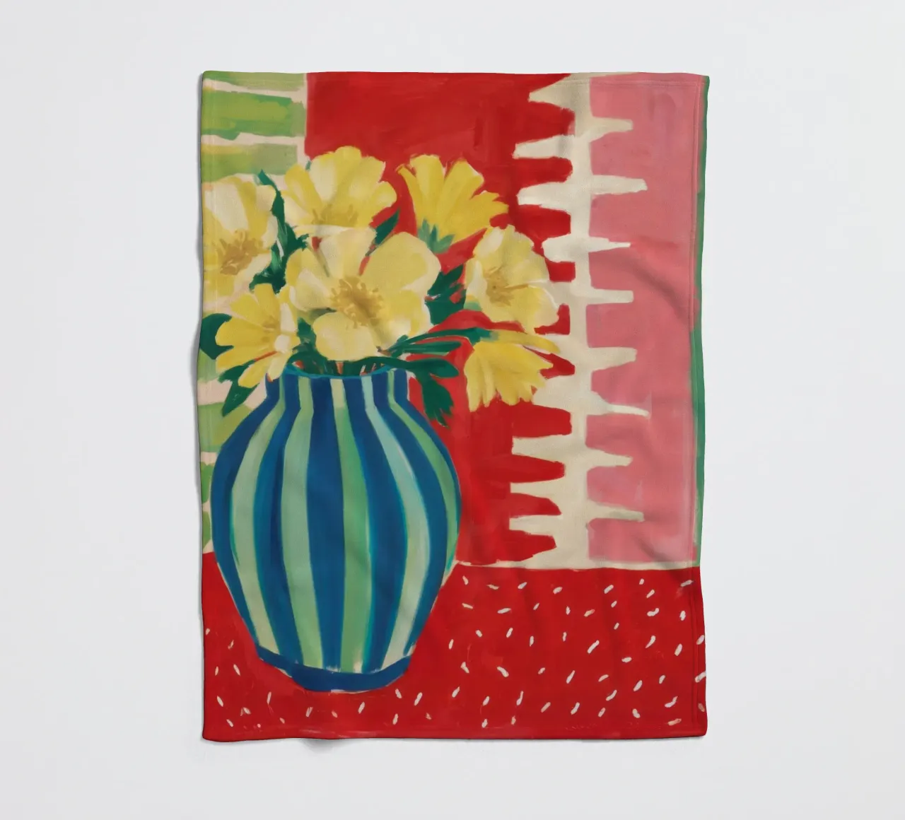 Ruby Red Still Life fleece blanket by Arcane Lines