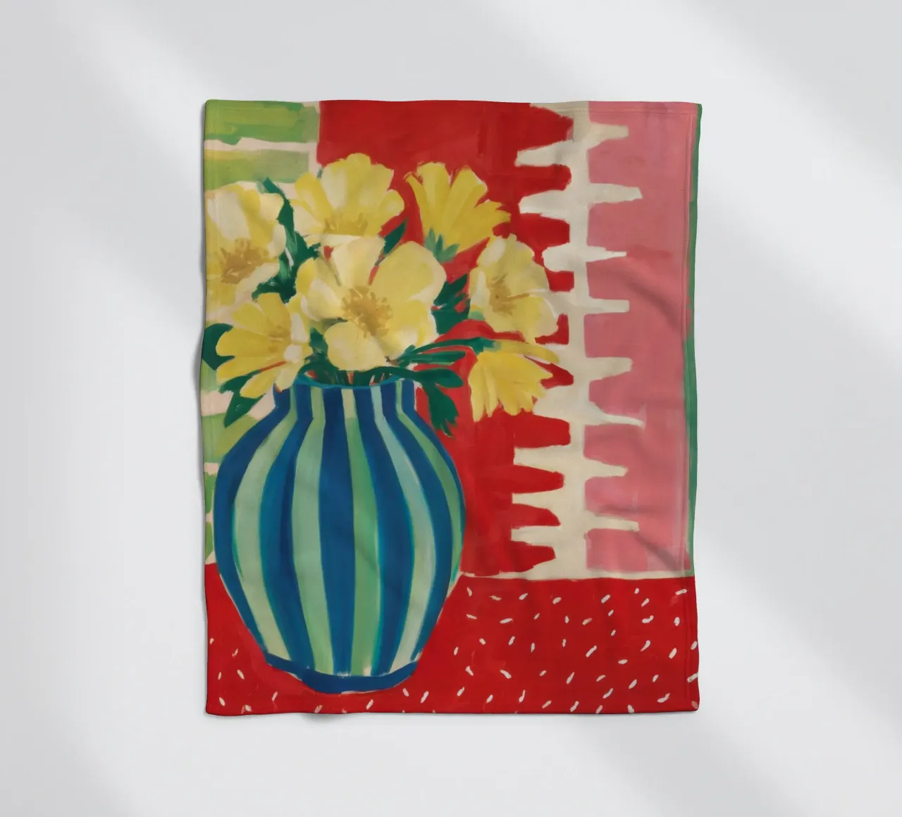 Ruby Red Still Life fleece blanket by Arcane Lines