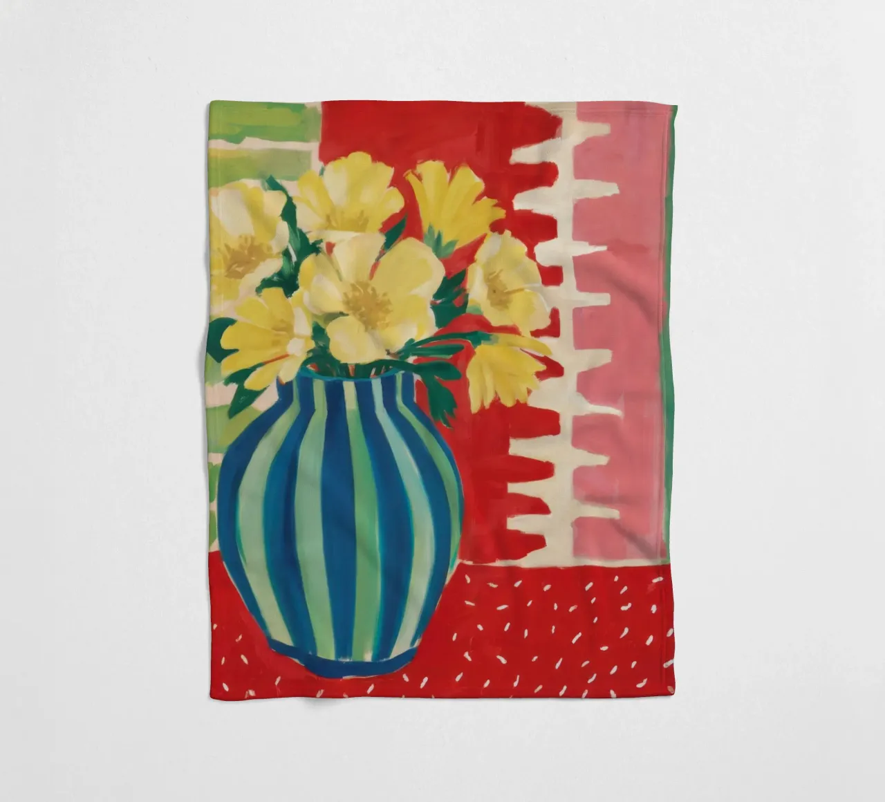 Ruby Red Still Life fleece blanket by Arcane Lines