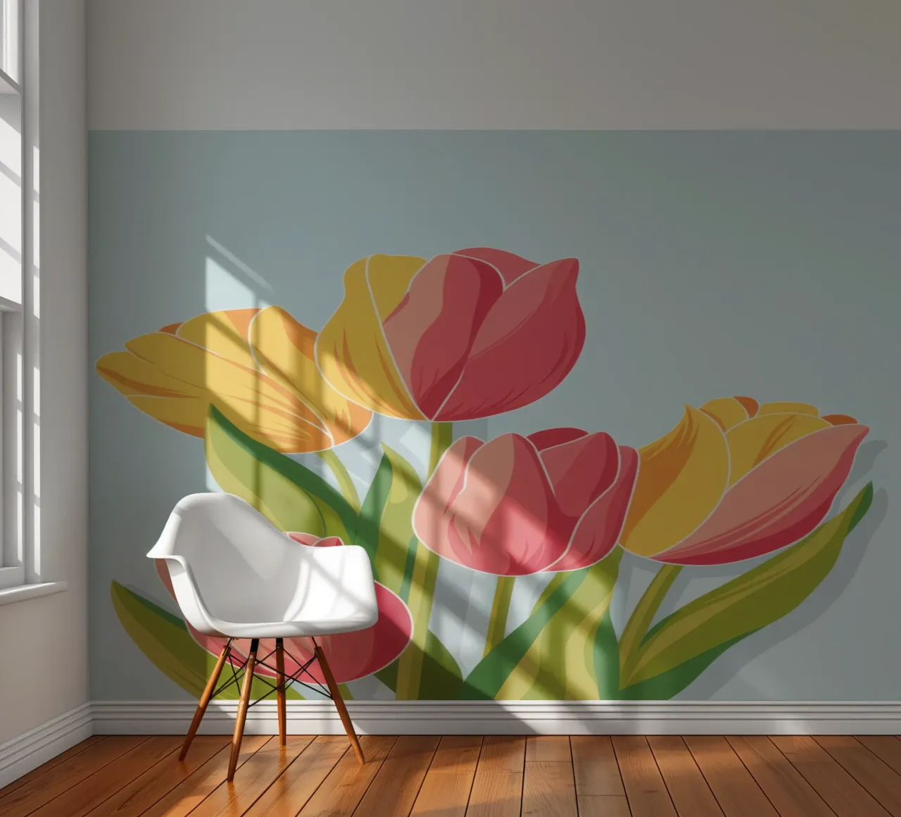 Pastel Tulip Harmony photo wallpaper by Mossy Pigment