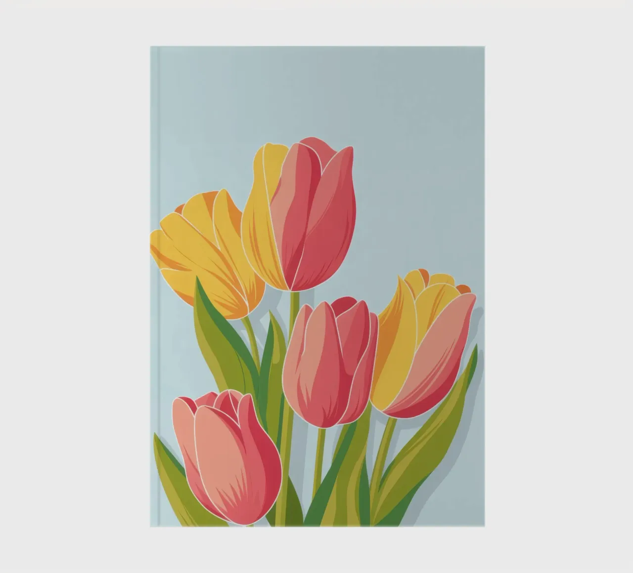 Pastel Tulip Harmony notebook by Mossy Pigment