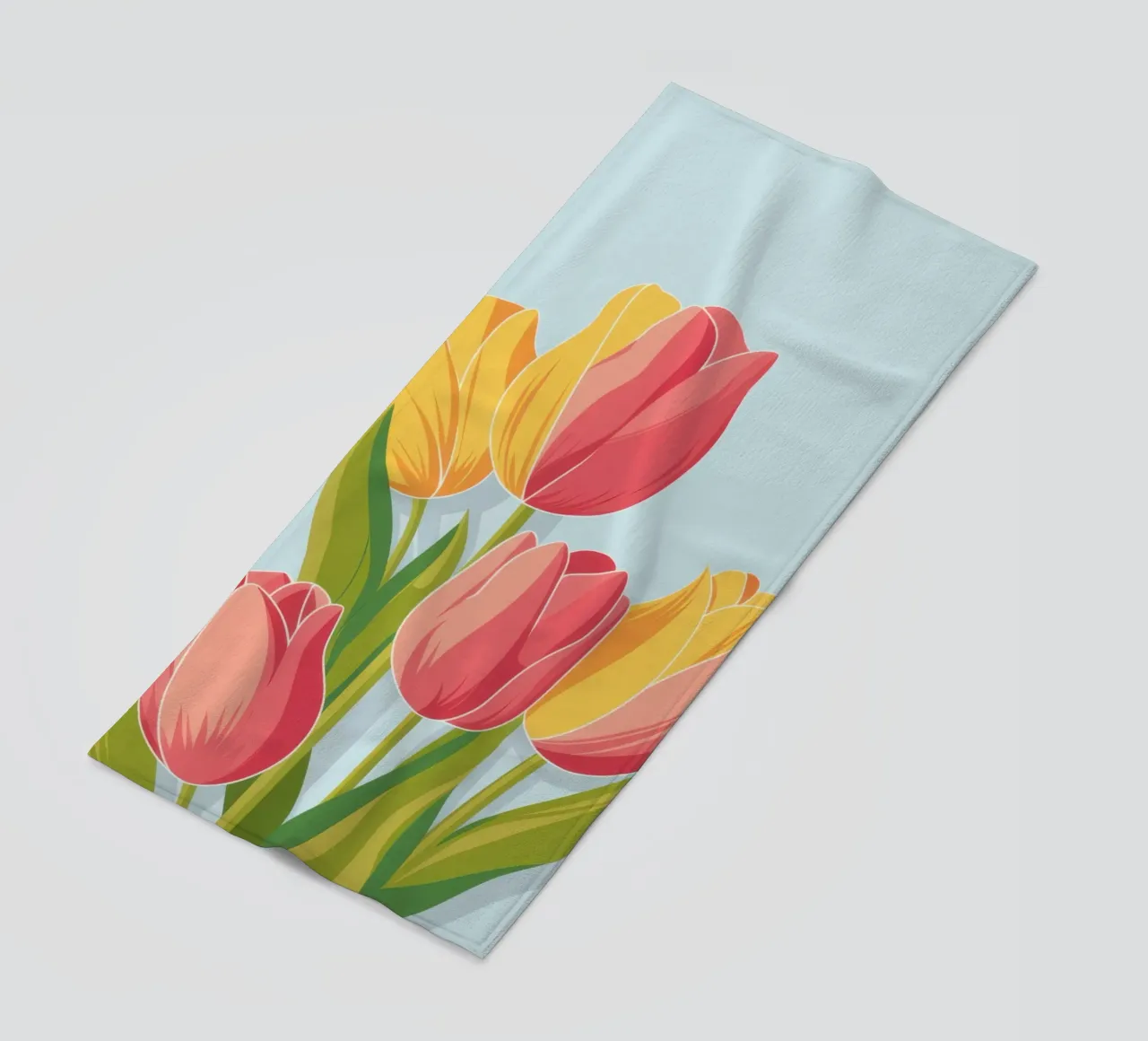 Pastel Tulip Harmony beach towel by Mossy Pigment