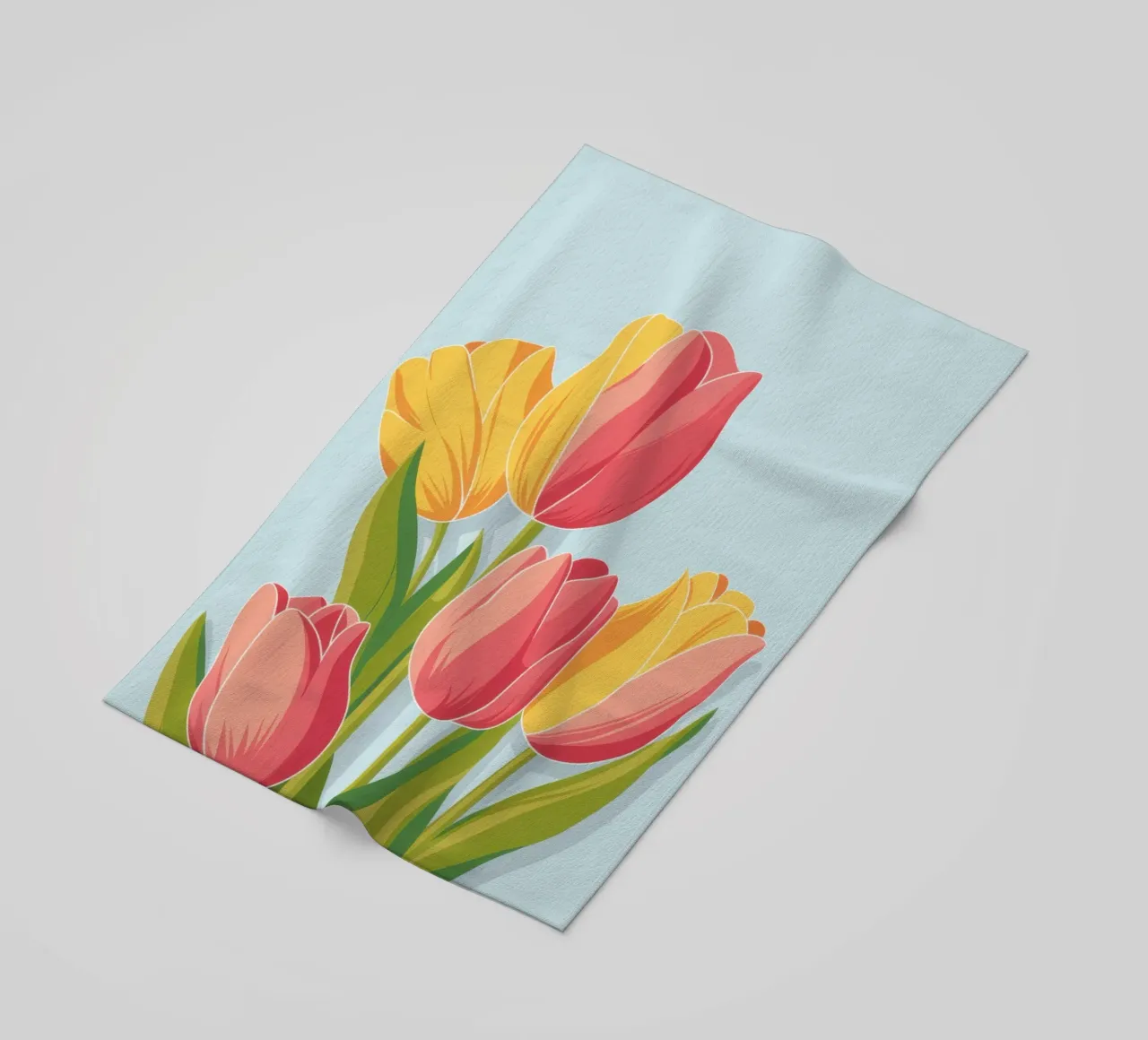 Pastel Tulip Harmony beach towel by Mossy Pigment