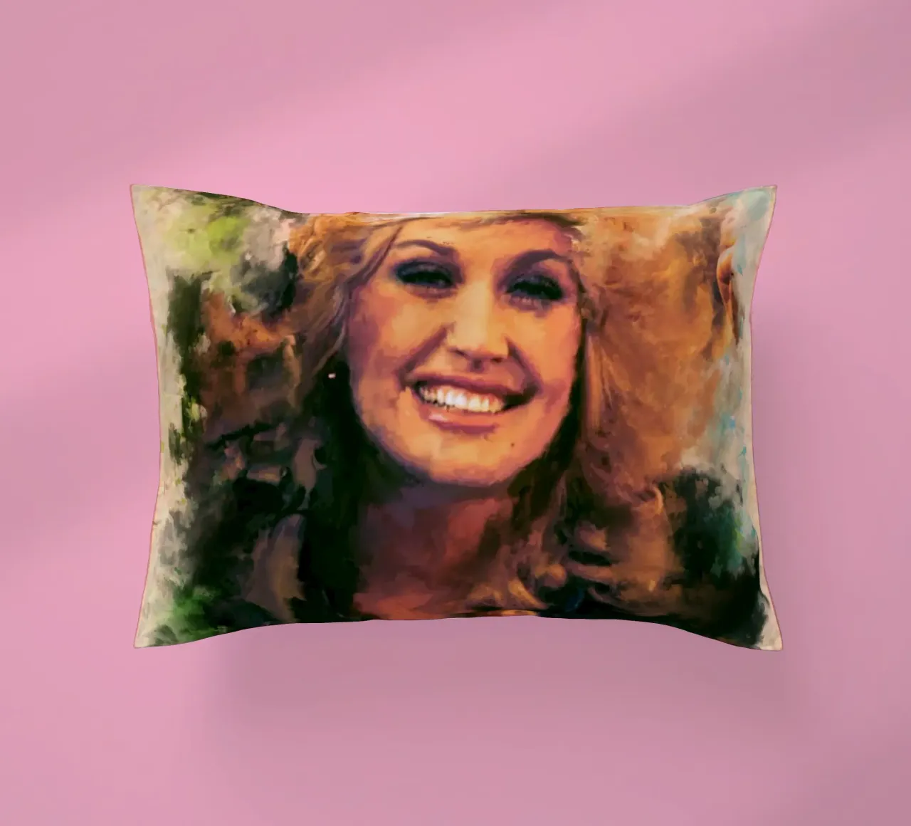 Arte di Dolly Parton cuscino da Lembayung art