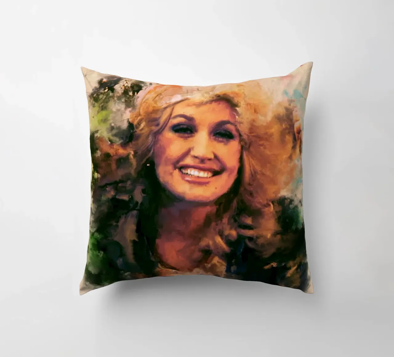 Arte di Dolly Parton cuscino da Lembayung art