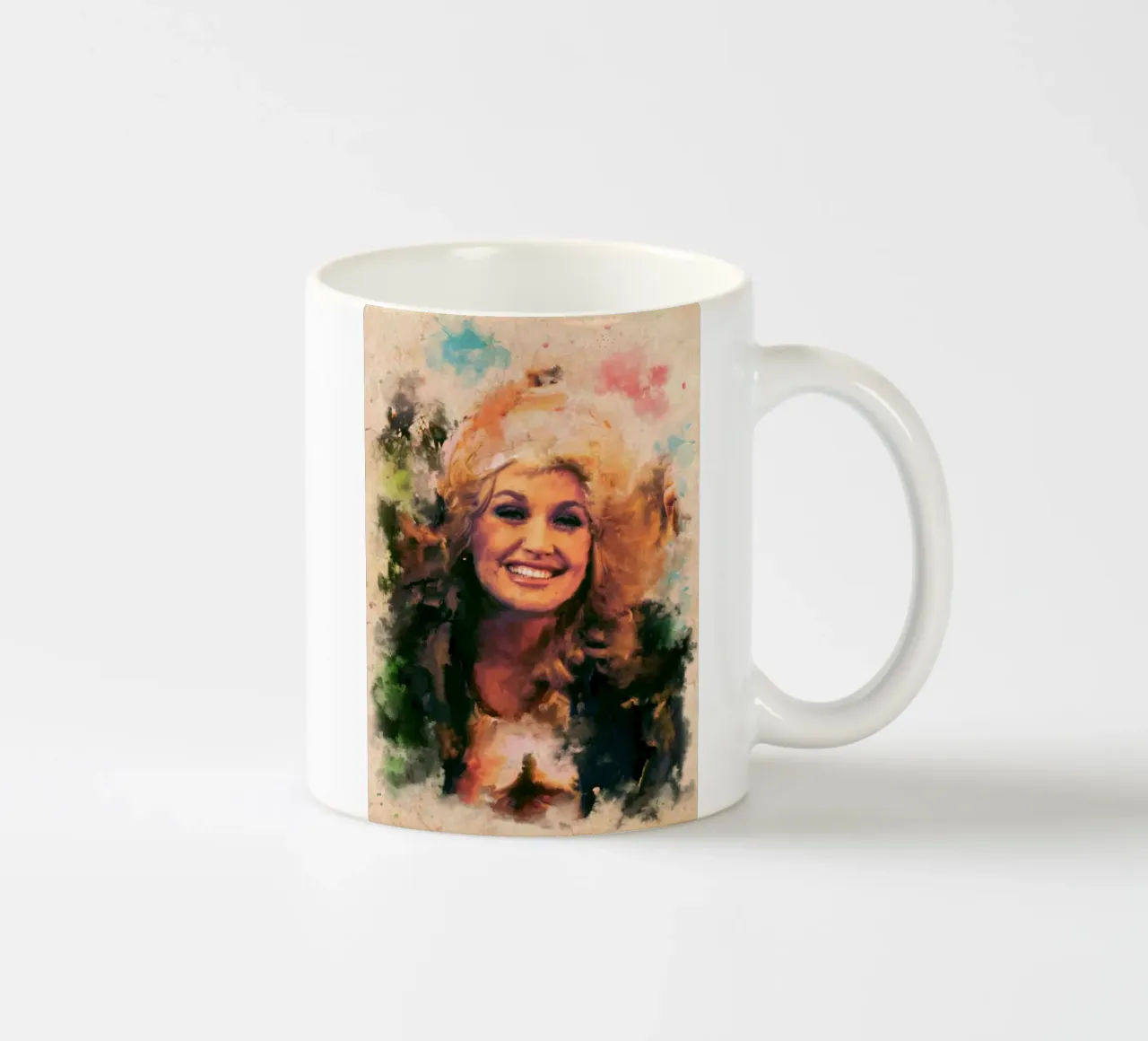 Arte di Dolly Parton tazza in ceramica da Lembayung art
