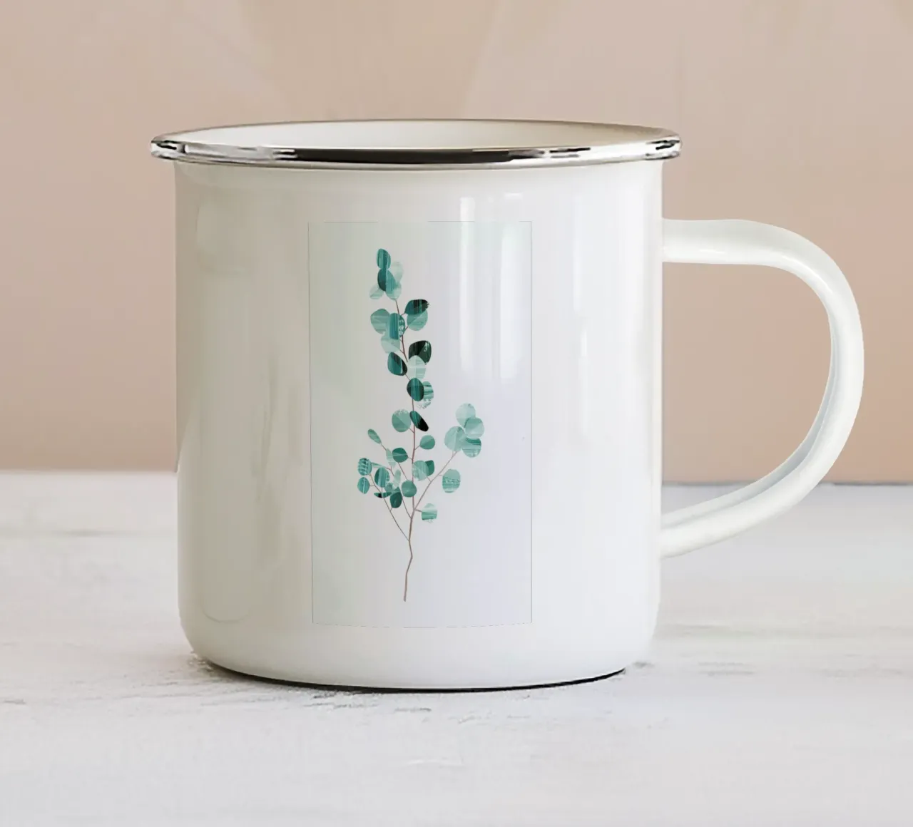 Eucalyptus tazza in smalto da Goed Blauw