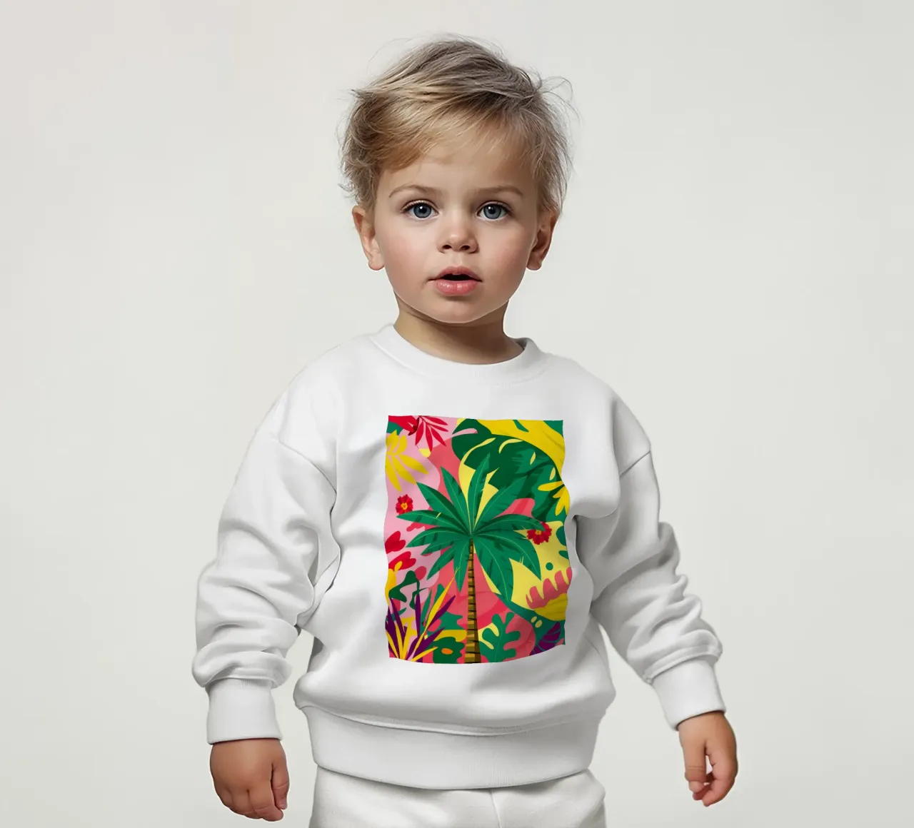 Palma Fucsia Pop felpa neonato da Arcane Lines