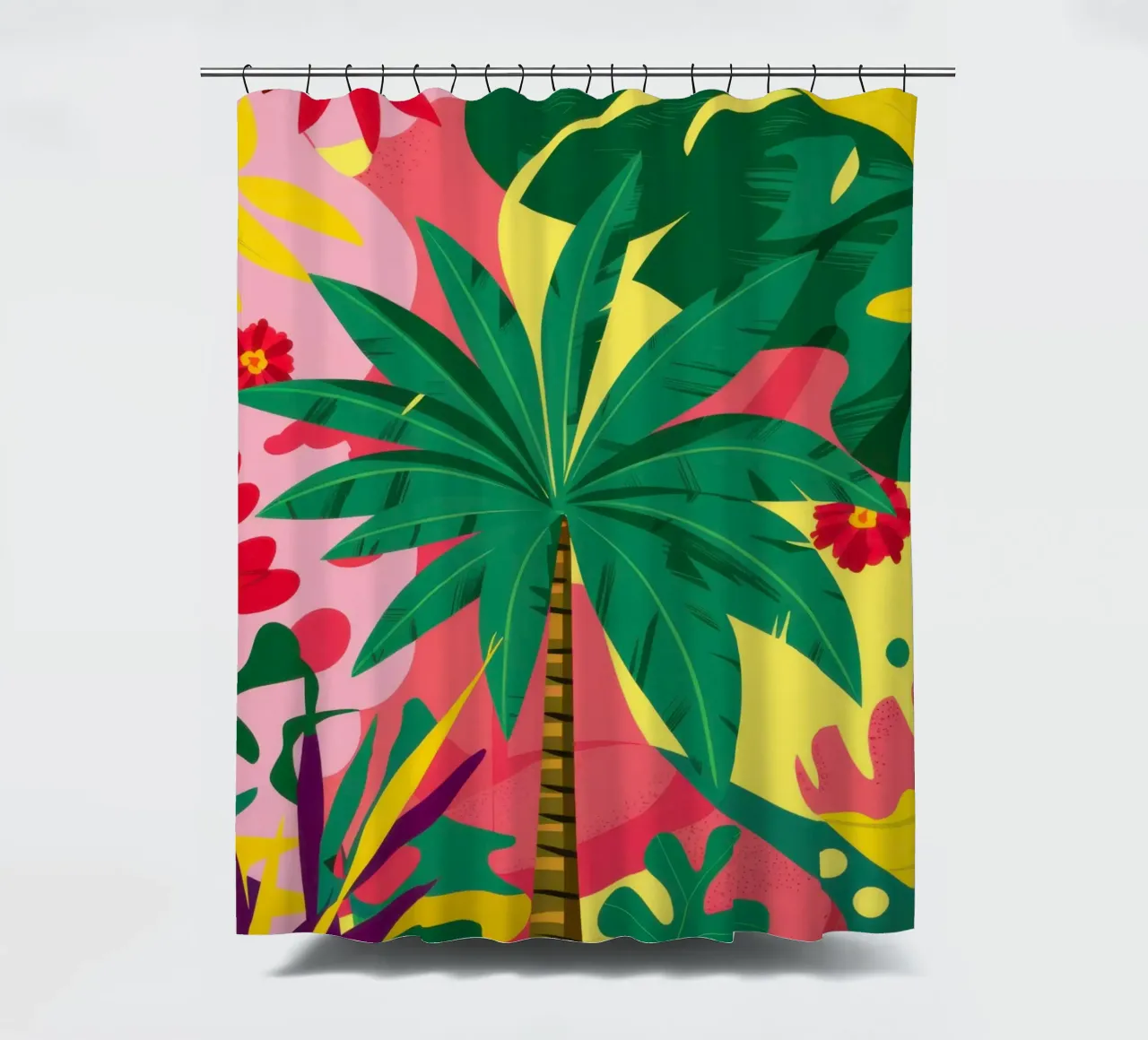 Palma Fucsia Pop tenda da doccia da Arcane Lines