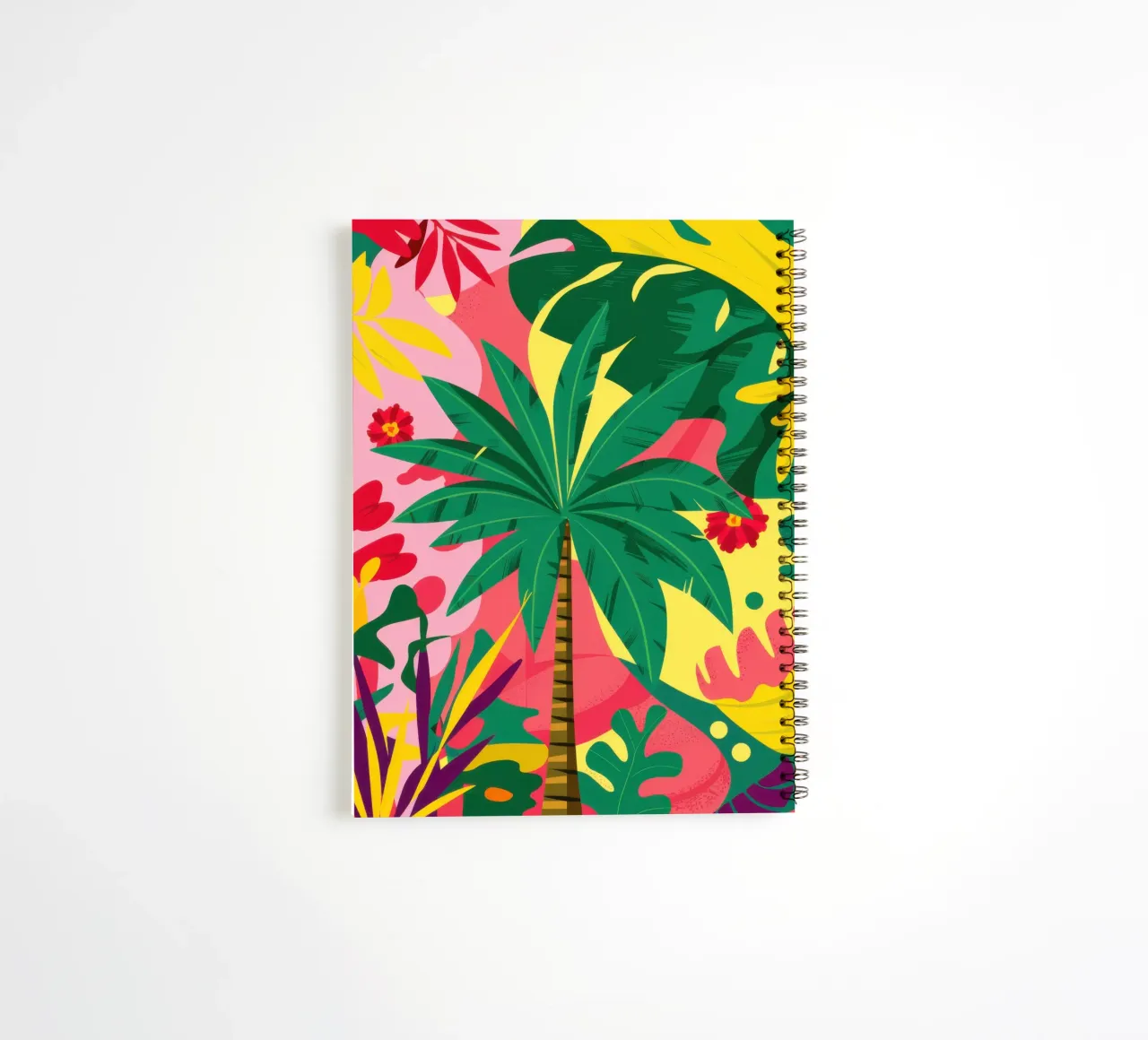Fuchsia Palm Pop spiral notebook by Arcane Lines