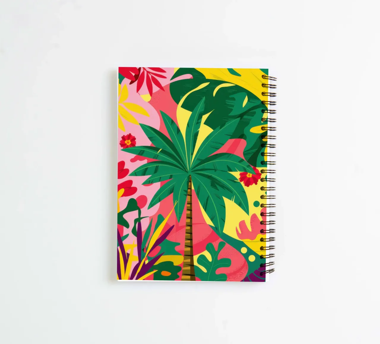 Fuchsia Palm Pop spiral notebook by Arcane Lines