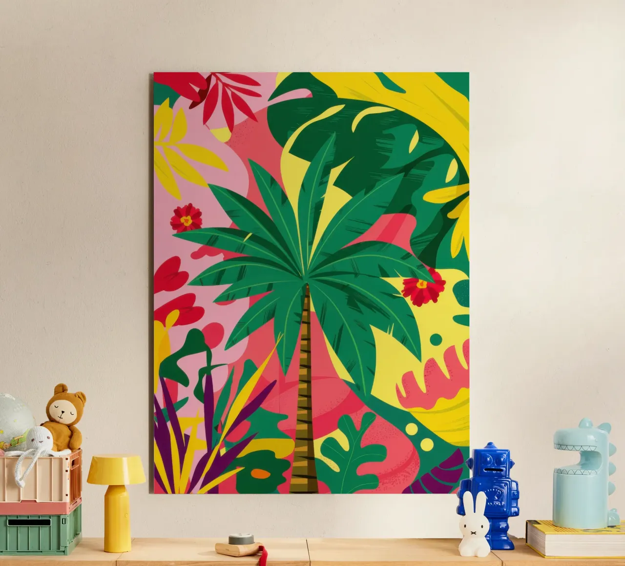 Palma Fucsia Pop alluminio dibond da Arcane Lines
