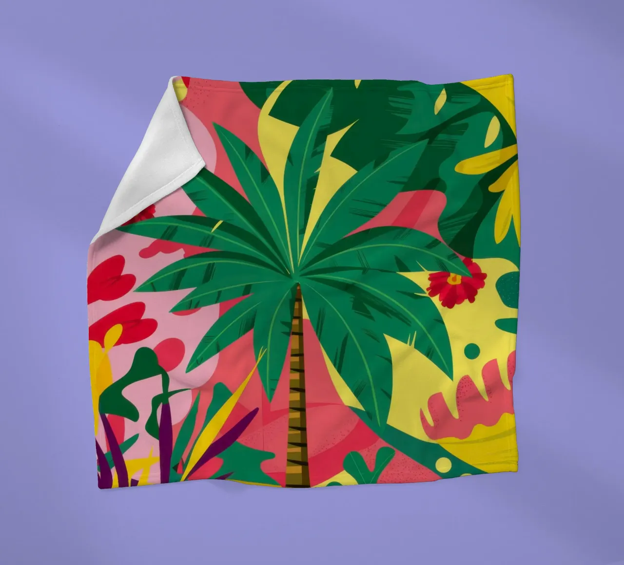 Palma Fucsia Pop coperta in pile da Arcane Lines
