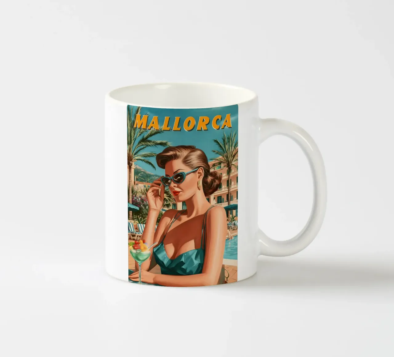 Maiorca anni '50 tazza in ceramica da Vintage Travel Art
