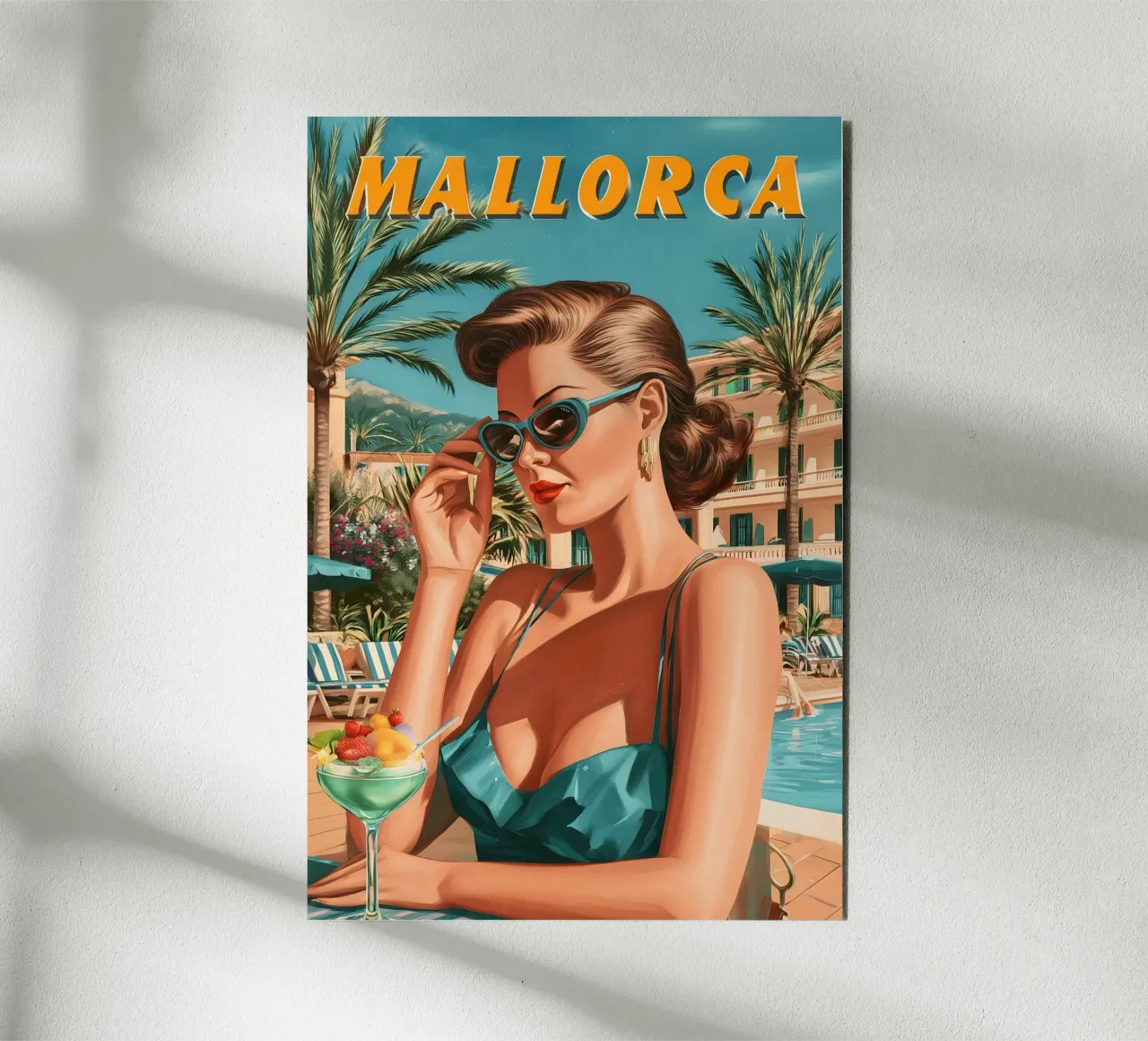 Maiorca anni '50 pannello forex da Vintage Travel Art