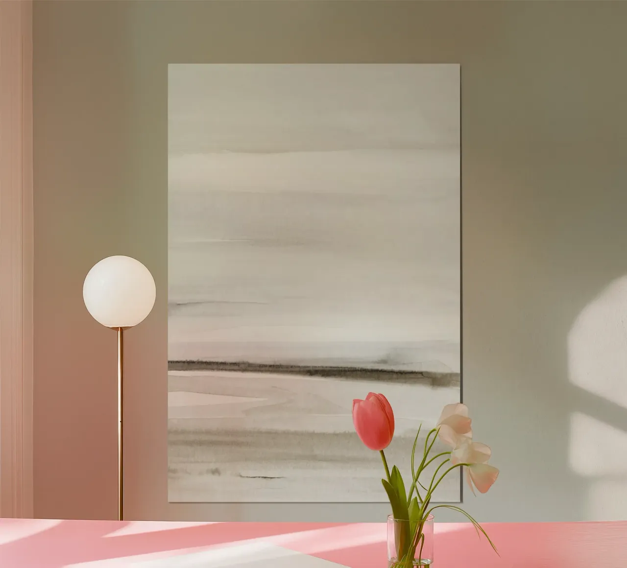 Minimalist shore in neutral colors 2/2 hahnemühle by NouveauPrints