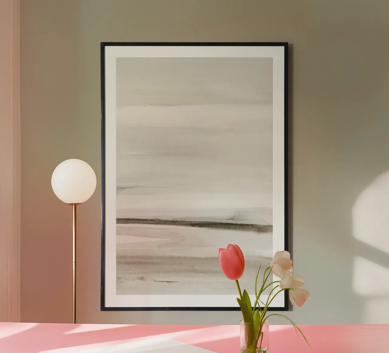Minimalist shore in neutral colors 2/2 hahnemühle by NouveauPrints