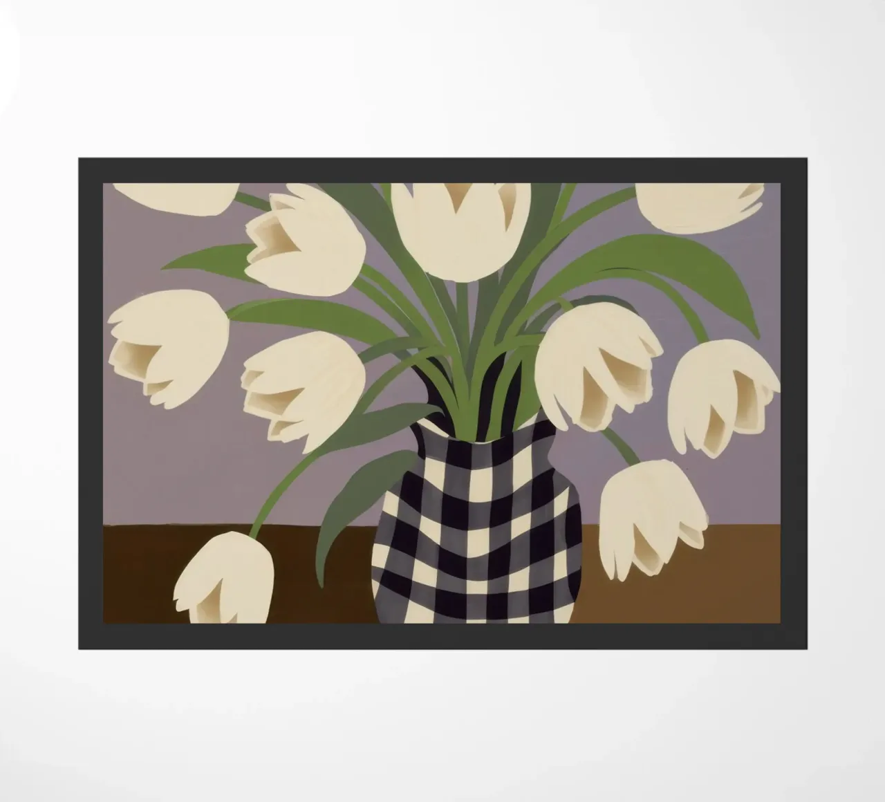 Eleganza dei tulipani a scacchi zerbino da Mossy Pigment