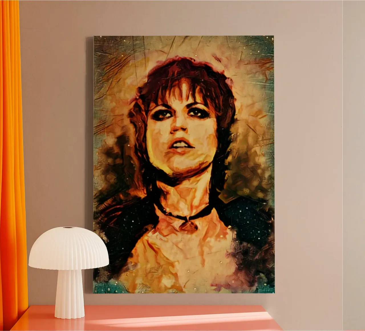 Dolores O Riordan i Cranberries tela con Cornice a cassetta da Lembayung art